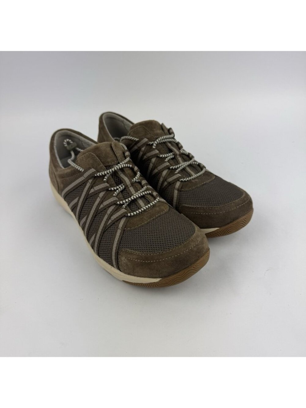 Dansko Honor Beige & Gray Leather Sneakers 39 women